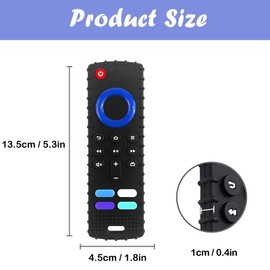 Silicone Baby Teething Toys, Teething Toys for Babies 3 6 18 24 Months, Baby Silicone Chew Toys,Remote Control Shape Teething Toys,BPA Free (Black-2)