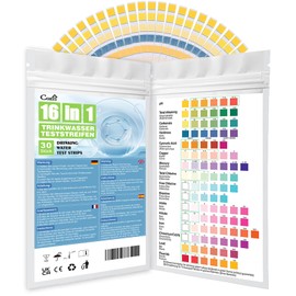 COZII Water Tester Drinking Water 30 x 16 in 1 Water Test Strips for Drinking Water Quick Test - Easy Checking of Water Quality - Water Test Strips with Hardness, Lead, Iron, Copper
