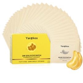 32 pares de parches de oro de 24 quilates para debajo de los ojos, mascarilla hidratante refrescante dorada para ojos hinchados y ojeras, 32 juegos...