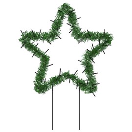 vidaXL Christmas Stars, Pack of 3, Christmas Lights with Ground Spikes, 50 LEDs, Garden Stake Star Illuminated 8 Modes, Waterproof Christmas Decoration Light Star, 29 cm