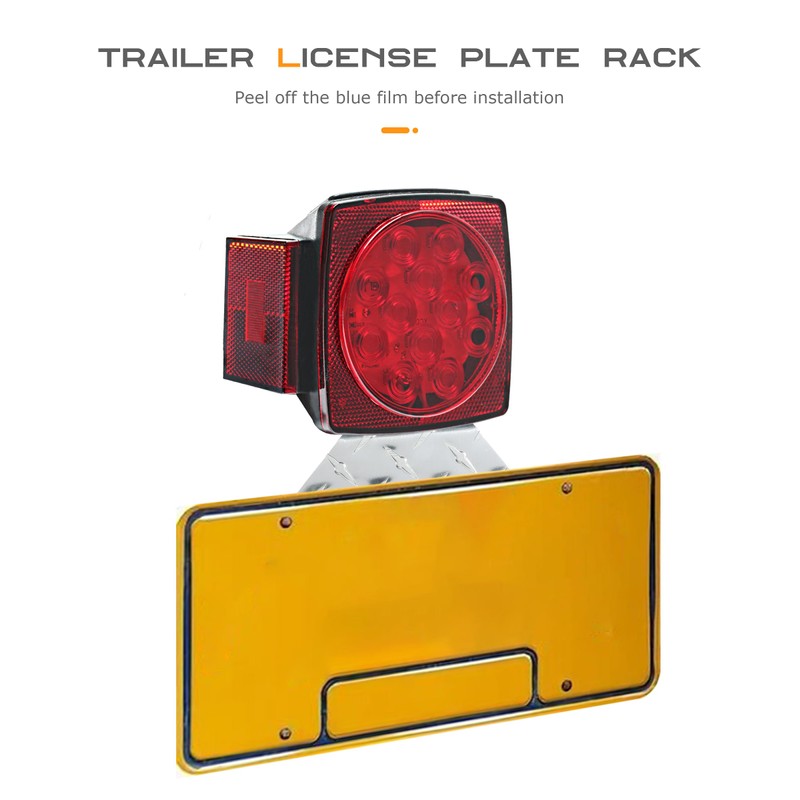 SCUARI Trailer License Plate Holder,Trailer Mount Plate Frame,Car Accessories,Aluminum Trailers