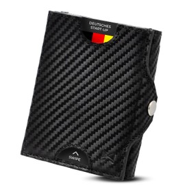 Gentlemen's® Fold Wallet - Credit Card Holder with Coin Compartment & RFID Protection - Wallet for Men Small - Small Men's Wallet - Wallet with Coin Compartment - Smart Wallet for Cards & Coins, Black