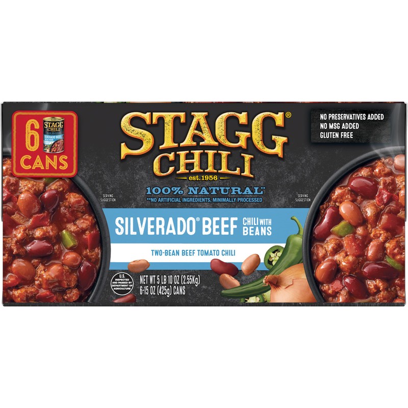 Stagg Silverado Beef Chili with Beans, 15 Ounce (Pack of