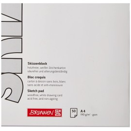 Brunnen Sketch Pad A4 210 x 297 mm 190 g/sq m 50 Pages White