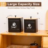 DD 2 Pack Dog Treat Container for Countertop, Black Dog