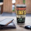 Straight Lines Matter Lawn Mower Tractor Men Mowing Dad Stainless