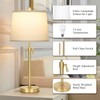 Table Lamps Set of 2,Adjustable Height Bedside Lamp,Gold Tall Lamp