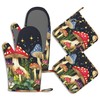Mushroom Oven Mitts and Pot Holders Sets of 4 Boho