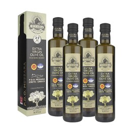 Ellora Farms, Gold Medal Winner, Extra Virgin Olive Oil, Certified PDO Greece, First Cold-Press, High in Phenols, Dark Bottle 17 fl. oz., Pack of 4
