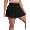 Floerns - Falda plisada de cintura alta para mujer, talla