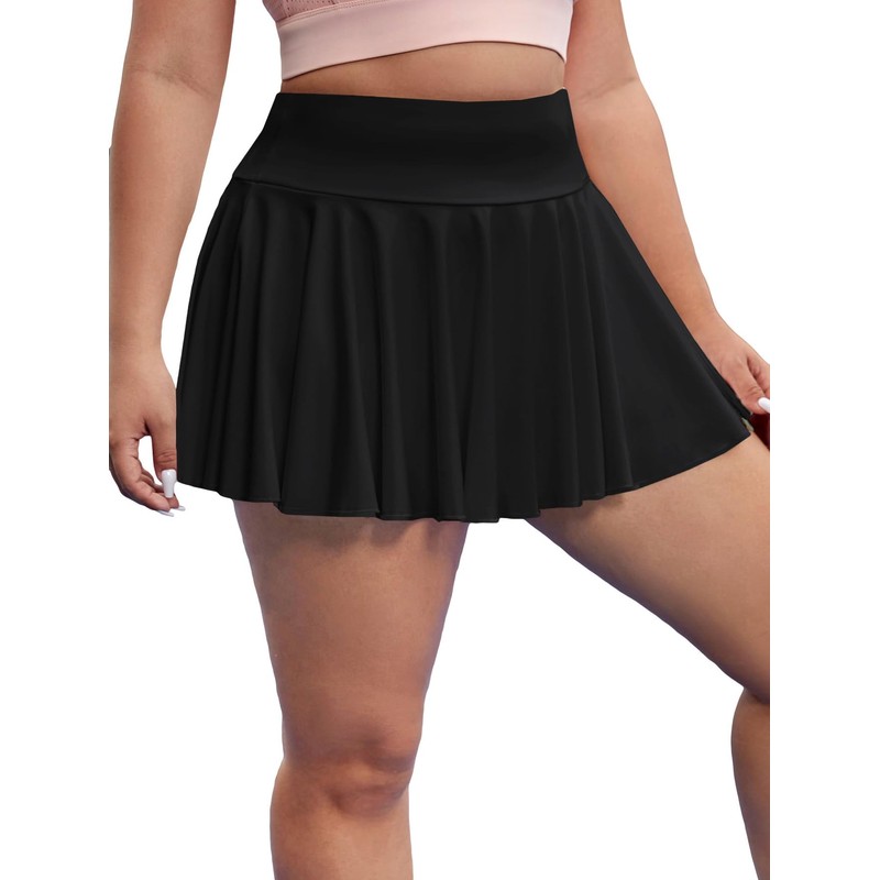 Floerns - Falda plisada de cintura alta para mujer, talla