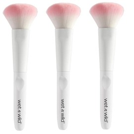 wet n wild (Lot of 3) Wet n Wild Round Powder Brush Synthetic Fibers Pink NeW Vegan