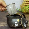 I rabbit Kutani pottery teapot pot (with tea strainer)