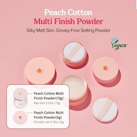 [SKINFOOD](New Launching)Peach Cotton Multi Finish Powder 15g / Best Item / No Sebum / Pore Powder