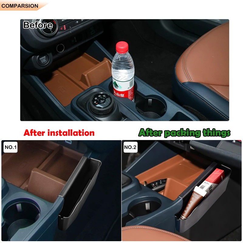 TACOBRO Center Console Gear Shift Side Storage Box Organizer Compatible