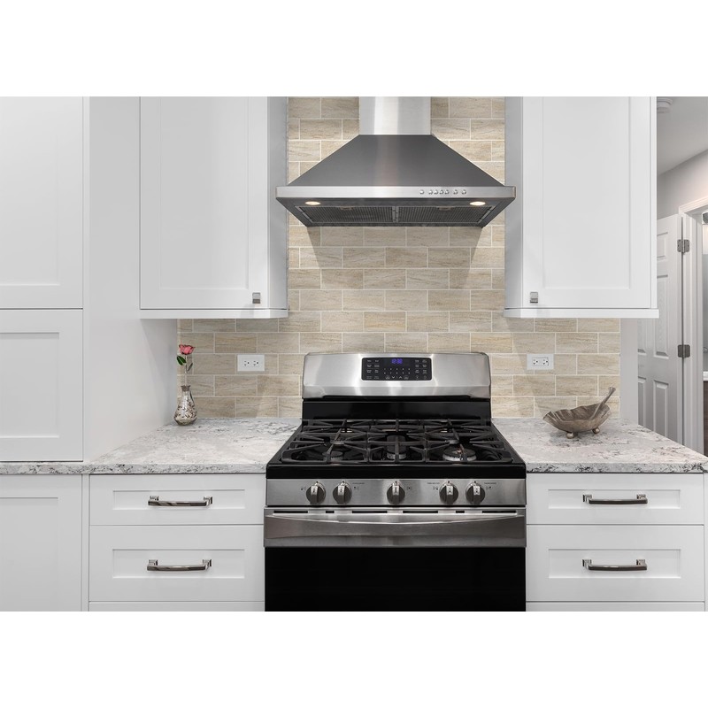 StyloVue 100 Pieces Peel and Stick Backsplash for Kitchen, 3"