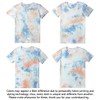 YITAN Women Casual Tie Dye Printed Tee Shirts Blue Orange