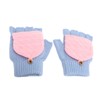 1 Pair Winter Knitted Fingerless Gloves Double Sided Heating USB
