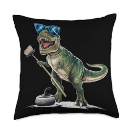 Curling Player Curler Sport Lover Curling Stone Throw Pillow