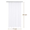 Extra Long Shower Curtain with 84 inch Height, Fabric, Waffle