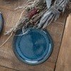 Yamani 62190515 Platter, Blue, 24.5, Cutted Pattern