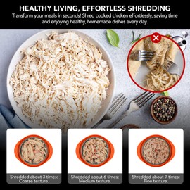 Chicken Shredder with Tray – Fast & Easy Meat Shredder for Pulled Chicken, Pork or Beef – BPA-Free, Anti-Slip Base, Dishwasher Safe – Manual BBQ Gadget – Designed in USA – Cozy Kitchen