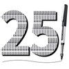 EYEYE 0.5mm Black Rollerball Pens 25 Pack, Extra Fine Point