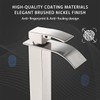 VOTON Vessel Sink Faucet Brushed Nickel Modern Tall Waterfall Bathroom