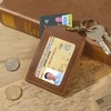 Jack&Chris Genuine Leather Badge Holder, Detachable Keychain Lanyards for ID