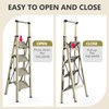 WOA WOA 4 Step Ladder, Ladders for Home, Anti-Slip Pedals,