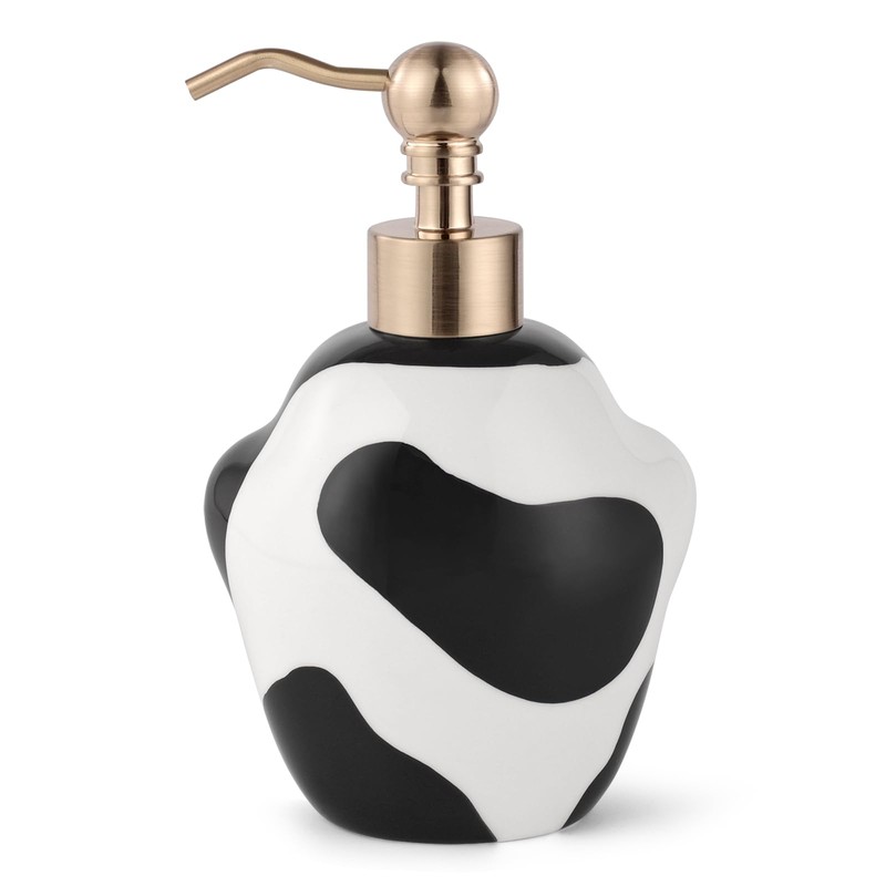 Dog Shape Soap Dispenser (Black/White, Paw Shape Soap Dispenser)