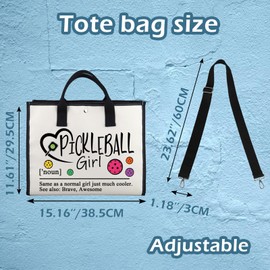 Pickleball Girl Makeup Bag Pickleball Player Gift Pickleball Lover Gifts Pickleball Cosmetic Bag (PickleballS Tote CA)