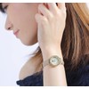 Women's Watch [Cat Walking Piano] Black Cat Cute Mocha, brown
