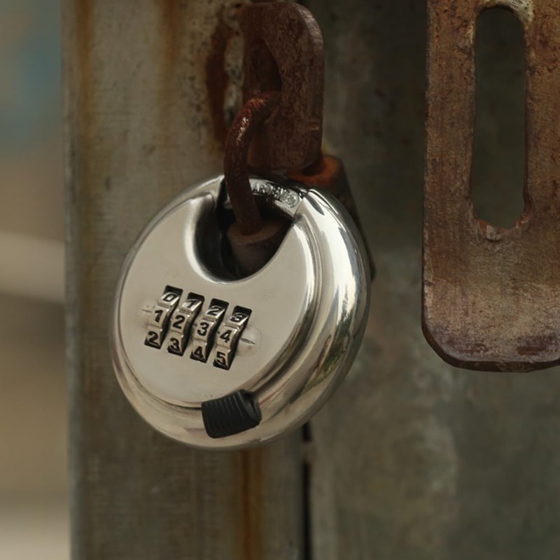 DIGIFLEX Heavy Duty Combination DISC Padlock - 4-Digit Security for