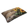 DXTKWL Pillow Case Queen Size Retro Wooden Sunflower Breathable Pillow