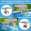 Pool Fountain Waterfall for Above Ground Pools, Swimming Pool Frame