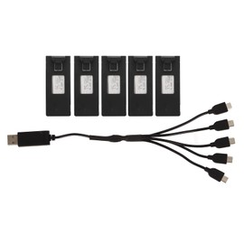 5Pcs Drone, RC Aircraft Kit with 3.7V 1800mah and Charging Cable, Remote Control Aircraft Model Accessories for E88 E88PRO LsE525 E525 PRO, Aircraft