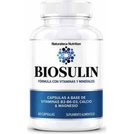 Biosulin 60 Cápsulas Vitaminas Calcio Magnesio