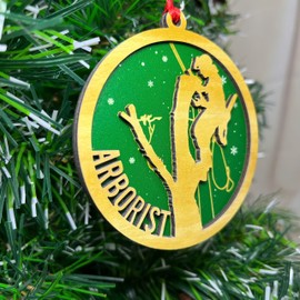 Arborist Christmas Ornament 2024, Tree Arborist Christmas Hanging Ornament, Tree Cutter Ornament Decoration, Christmas Keepsake Gift For Tree Trimmer, Arborists Gift for Logger Lumberjack Tree Surgeon