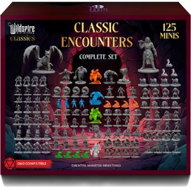 Classic Encounters - 125 Iconic DND Miniatures Bulk Monsters, Unpainted 28mm DND Minis, D&D Miniatures, Dungeons and Dragons Figures Mini, Dnd Figurines, Fantasy Tabletop D&D Accessories Assembled