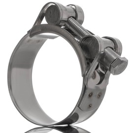 YoiYee 48-51mm Heavy-Duty Pipe Clamp, 304 Stainless Steel Single Nut Adjustment Hose Clip Strap for Delivery and Suction Hose, Agriculture, Waste Extraction, Mining, Quarrying, Marine etc. 2 Pack