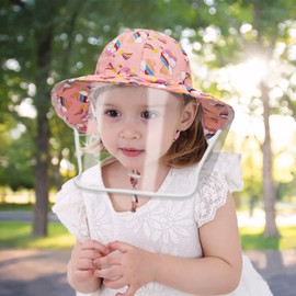 Baby Sun Hat Girls Peaked Cap Children's Hats Flapper UV Protection Caps Foldable Bucket Hat Soft Cotton Beach Hats Hat Wide Brim Fisherman, Unicorn protection