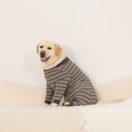 DoggieKit Dog Surgical Recovery Suit for Dogs After Surgery, Dog Recovery Shirt, Pet Anti-licking Surgery Suits, Pet Surgical Suit Puppy Onesie Bodysuit for Small Medium Dogs (Gray, L)