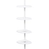 Zenna Home Tension Pole Shower Caddy, 4 Shelves, Adjustable, 60