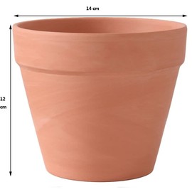 OLEEP Clay Pot - 10 Pack Large Terra Cotta Plant Pot with Drainage Hole, Clay Planters Pot, Terracotta Pot for Indoor Outdoor Plant (5.5 inch)
