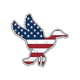 Duck Decal American Flag Waterfowl Hunting USA Hunter Sticker Graphic - Sticker Decal