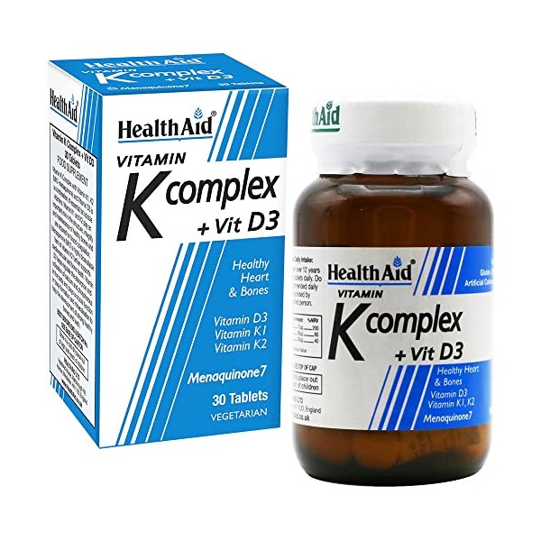 HealthAid Vitamin K Complex Plus VIT D3 New Menaquinone MK7