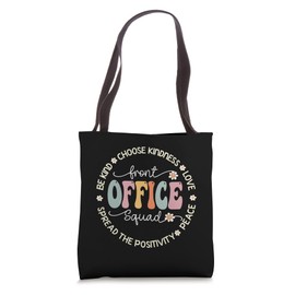 Retro School Secretary Admin Appreciation Front Office Squad Tote Bag