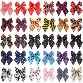 Dog Bow Ties, 30pcs Segarty Dog Bows Adjustable Cat Collar Bows, Grooming Accessories for Small Medium Large Dogs and Adult Cats