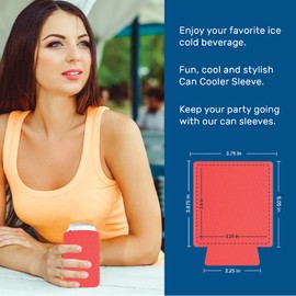 QualityPerfection 12 oz Can Cooler Sleeves (2 Unit) Neoprene Blank Beer Coolers 4mm Thick Fabric Soda Collapsible Drink Coolies, Thermocoolers 12 ounce Regular Size Can Coolie (Hot Day Ombre)